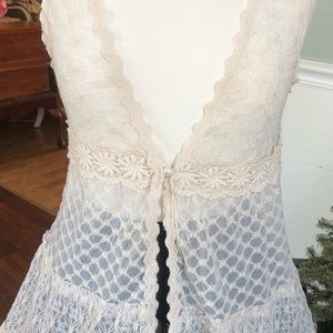 Lace layover/ cardigan